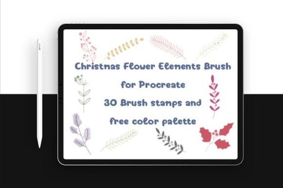 Christmas Flower Brushes for Procreate