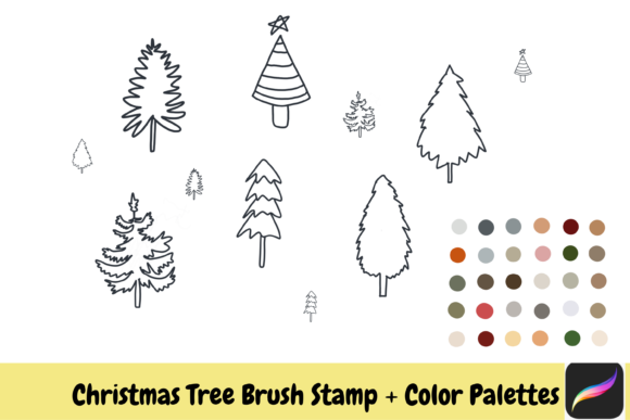 Christmas Tree Brush Stamps Color Ipad: A Practical Guide for Procreate Artists
