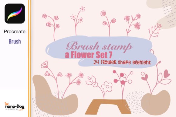 Elevating Digital Design Workflows with the Procreate Flower Set7 Brush Stamp Be