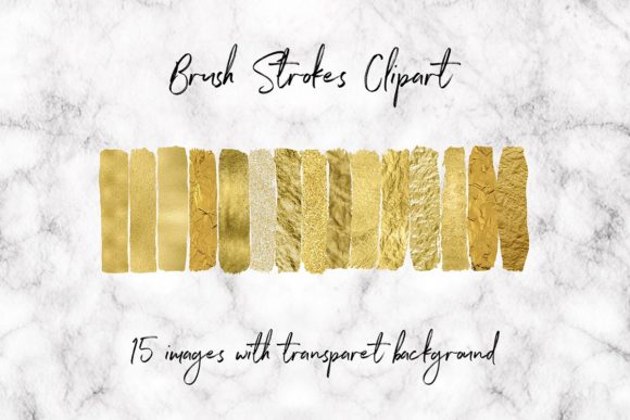 Gold Stroke Brushes Clipart: Elevating Design with Premium Digital Assets