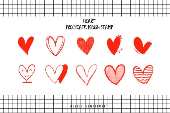 Heart Procreate Brush Stamp: Digital Art Essentials