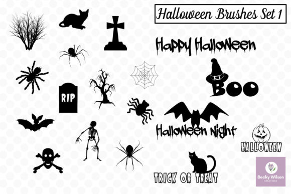 Mastering Digital Halloween Design with the SVG and Brushes Set 1 Collection