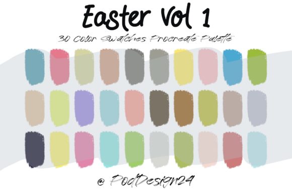 Mastering Spring Illustrations with the Procreate Color Palette Easter