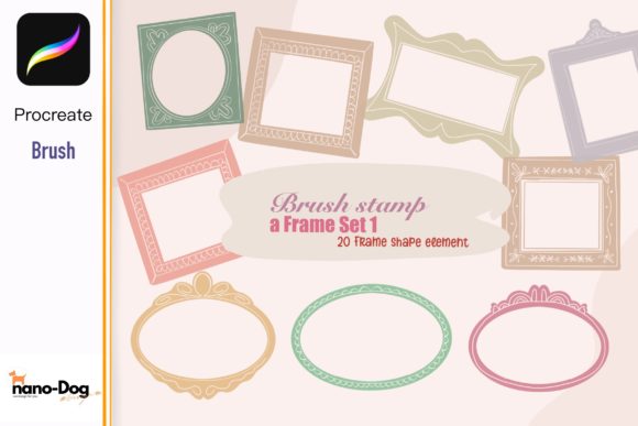 Procreate 20 Frame Brush Stamps