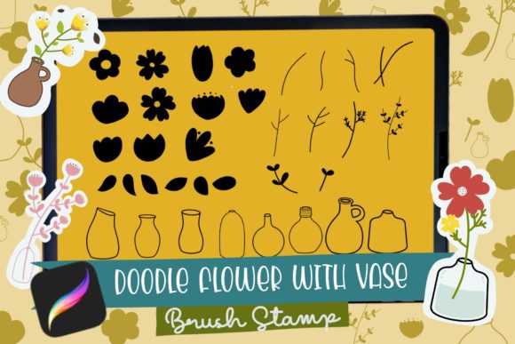 Procreate Brush Stamp Flowers in Vases: A Digital Artist’s Shortcut to Stunning Florals