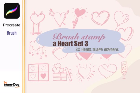 Procreate Brush Stamps 30 Heart Brushs: Elevate Your Digital Design Workflow