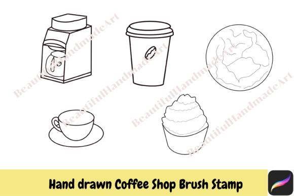 Procreate Coffee Shop Brush Stamps