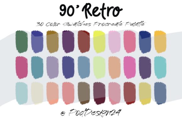 Procreate Color Palette 90’s Retro Guide