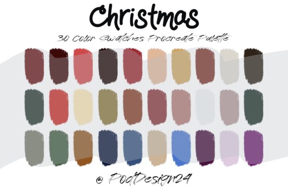 Procreate Color Palette Christmas Guide