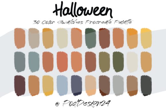 Procreate Color Palette Halloween Guide