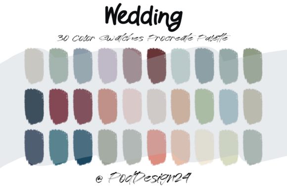 Procreate Color Palette Wedding Guide