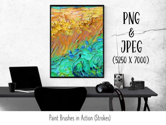 Revitalizing Digital Art with Vintage Paint Brushes in Action Strokes