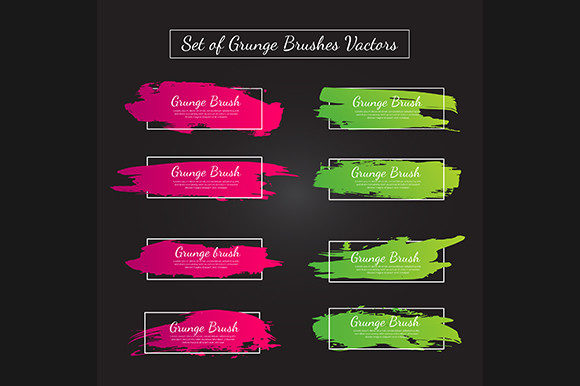 Set of Colorful Grunge Brushes Vector: A Practical Evaluation for Designers
