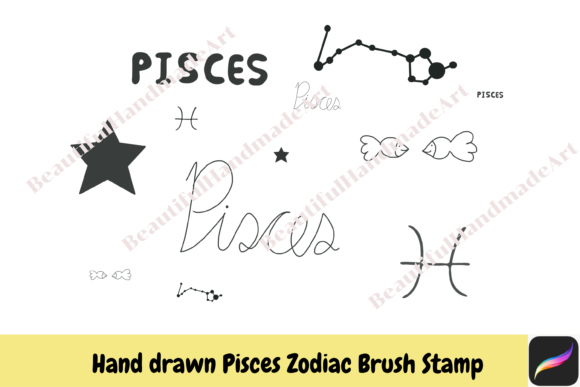 Strategic Design with Procreate Brush Stamps Pisces Zodiac: Elevating Your Digital Branding