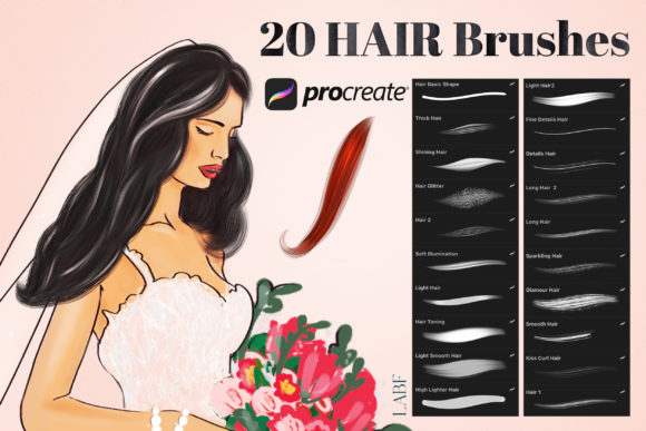 Strategic Illustration: Leveraging 20 Hair Brushes for Procreate to Elevate Digital Artistry