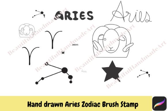 Unleash Your Inner Fire: A Guide to 6 Procreate Brush Stamps for Aries Zodiac Art
