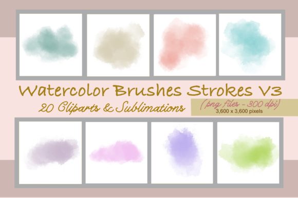 Unlocking Creative Potential: A Guide to Watercolor Brushes Strokes V3 Clipart for Digital Design and Sublimation